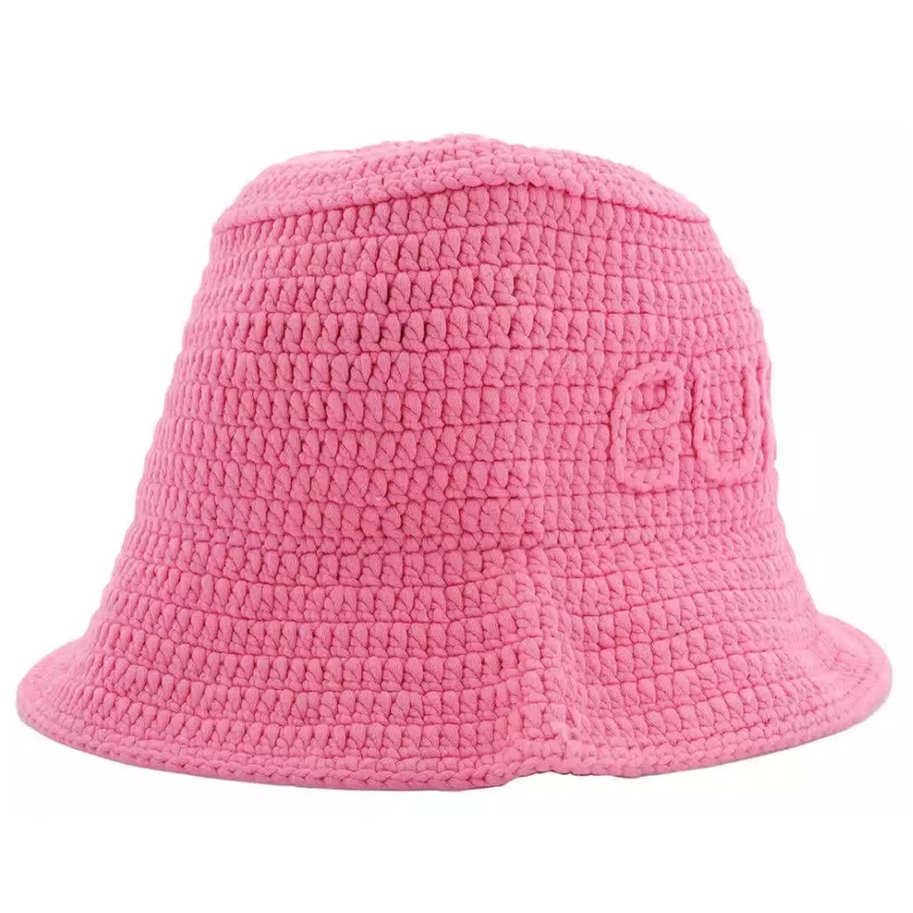 New Burberry Bubblegum Pink Crochet Bucket Hat - Picture 4 of 6